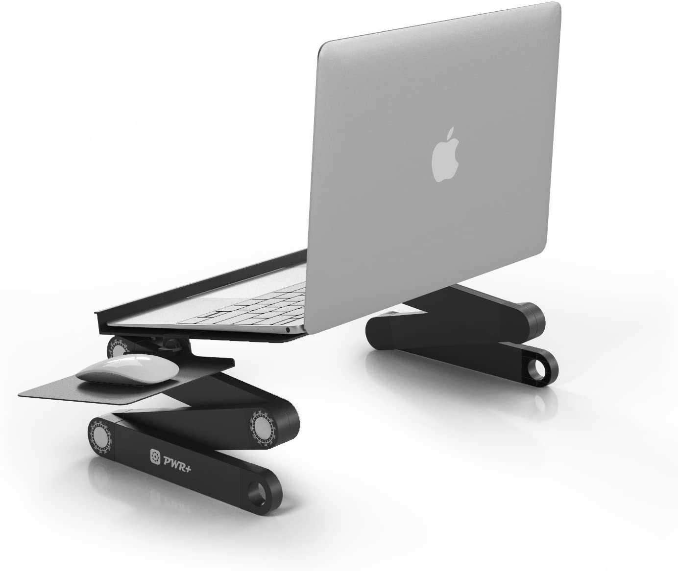 Laptop-Table-Stand-Adjustable-Riser-Portable-with-Mouse-Pad-Fully-Ergonomic-Mount-Ultrabook-MacBook-Gaming-Notebook-Light-Weight-Aluminum-Black-Bed-Tray-Desk-Book-Fans-Up-to-17-inch