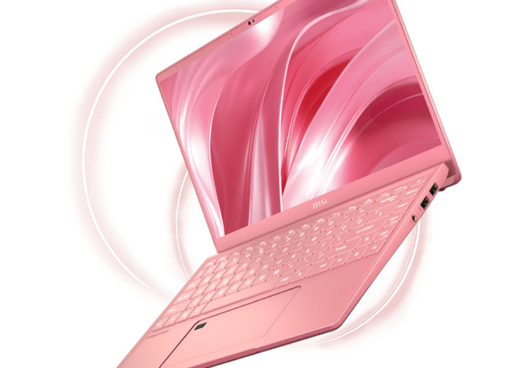 MSI pink laptop